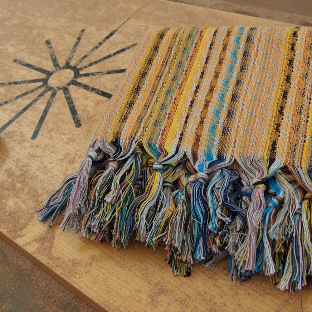 Sand Free Orange Yellow Bohemian Beach Bath Towel